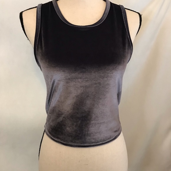 Beyond Yoga Tops - Beyond Yoga NWOT Velour Crop Tank Grey Size Medium